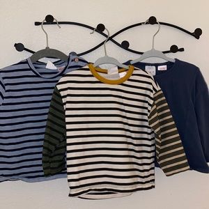 Three pack of Zara long sleeve t shirt size 12-18M